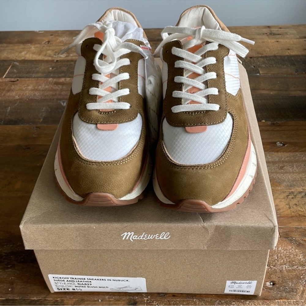 Madewell Olive and White Sneakers